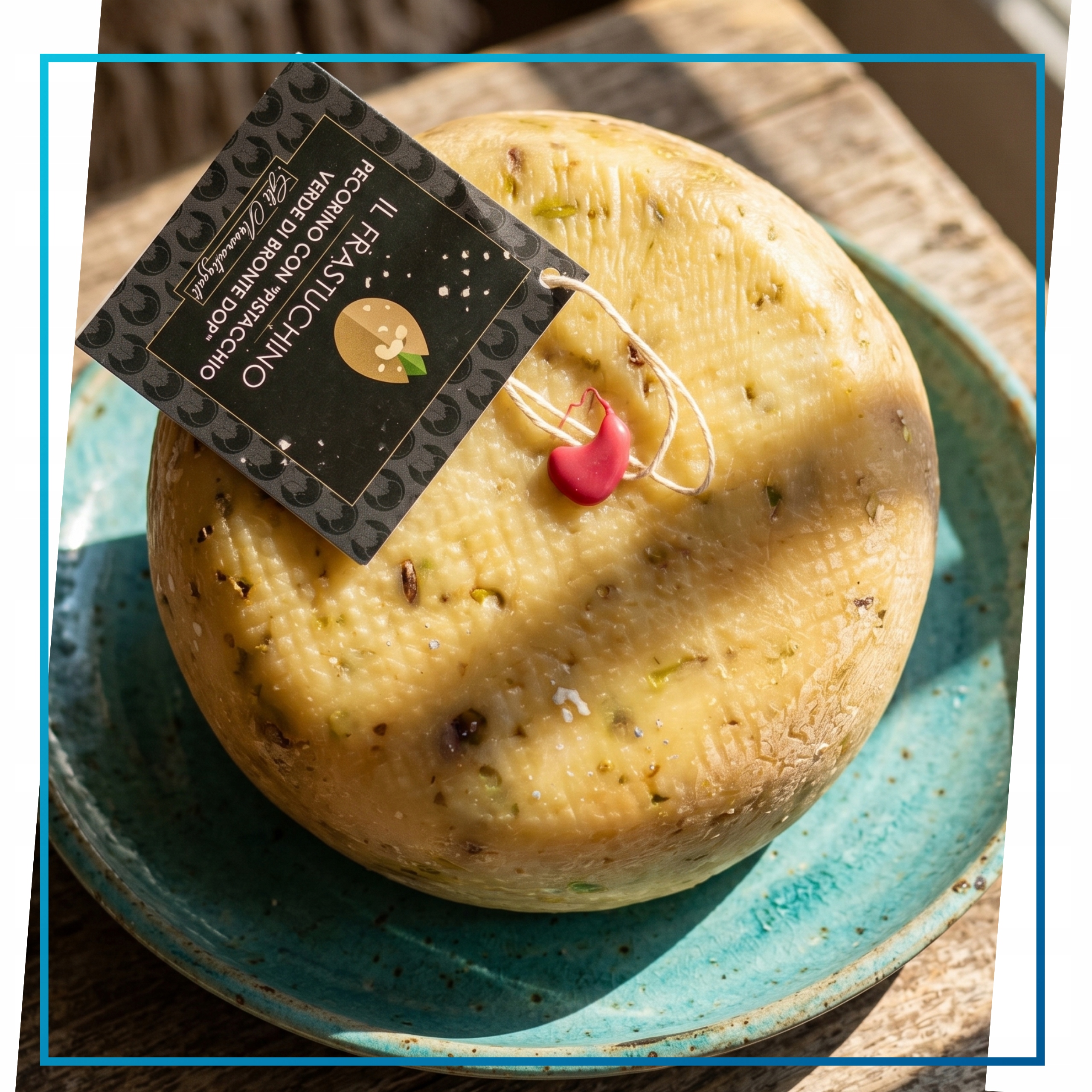 Włoski Ser Pecorino Owczy Z Pistacjami Dojrzewający 500g Flomaro