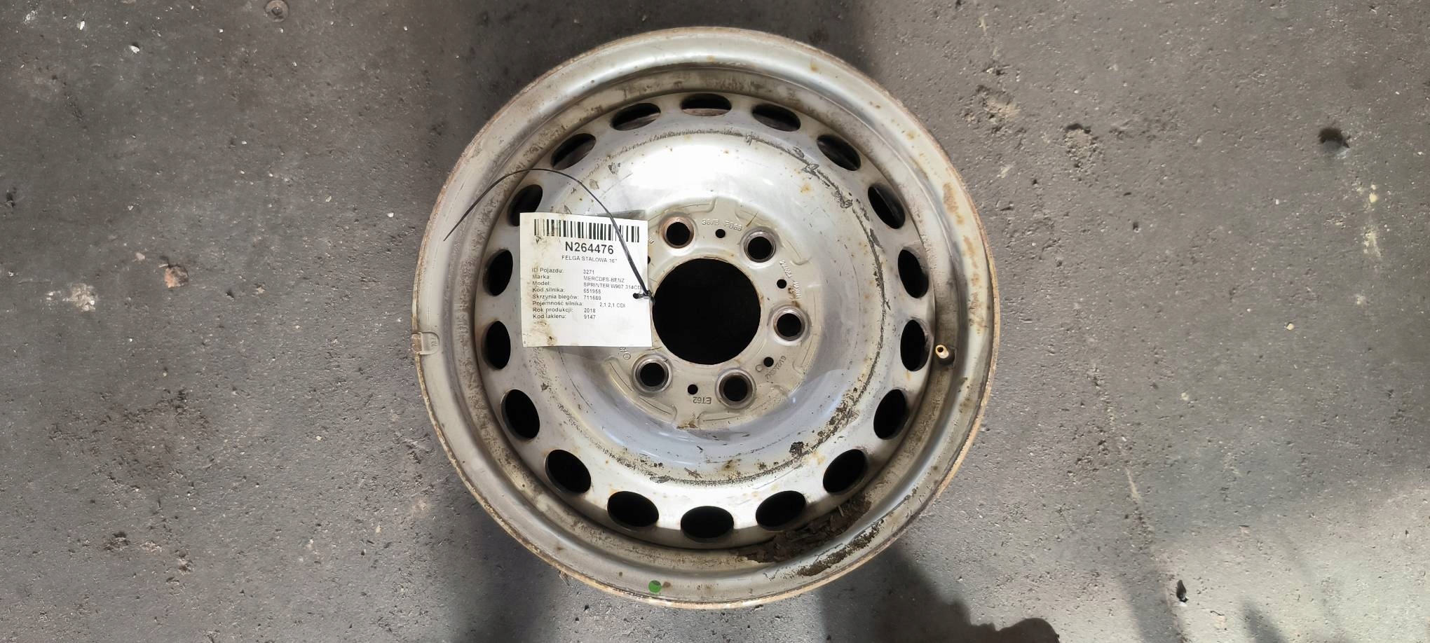disk STALOWA 16'' . mercedes-BENZ SPRINTER W907 314CDI