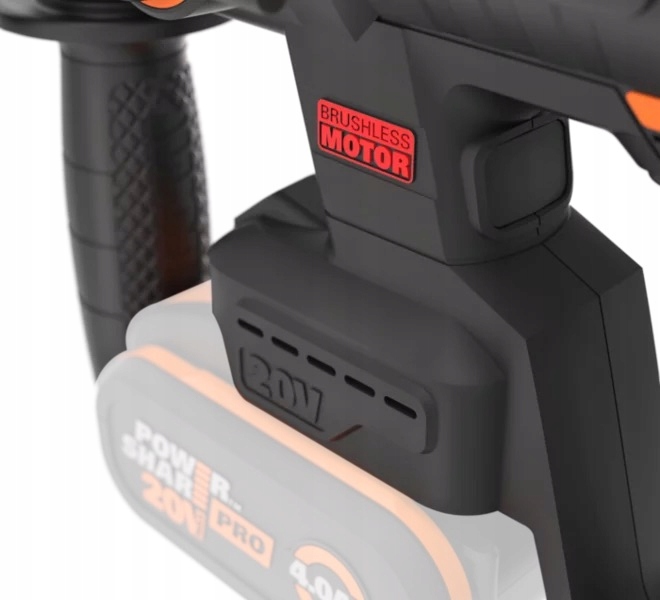 WORX NITRO WX3819 20V Bezszczotkowa Młotowiertarka Akumulatorowa — miniatura 16