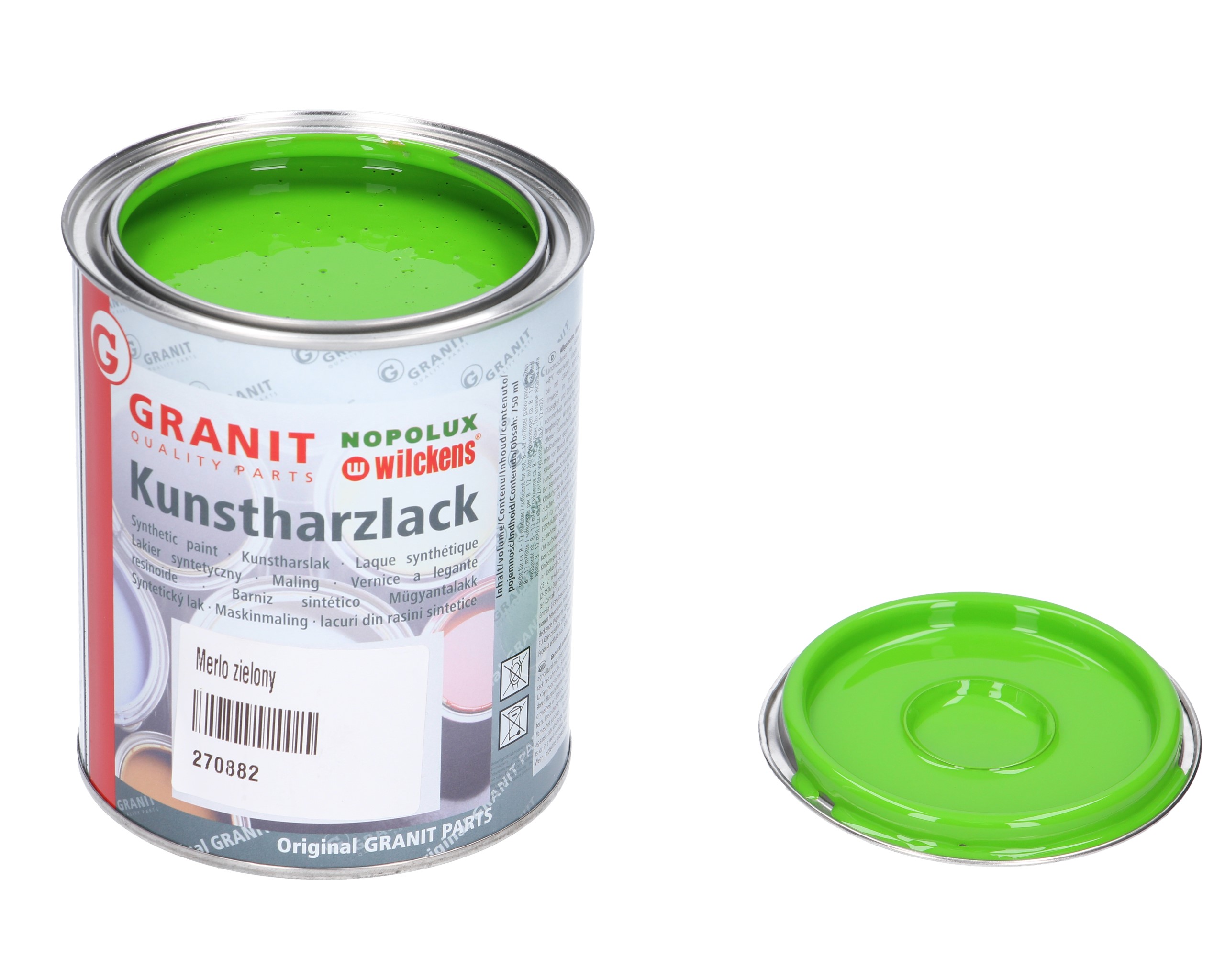 lak, barva Merlo zelená 1l Wilckens Granit