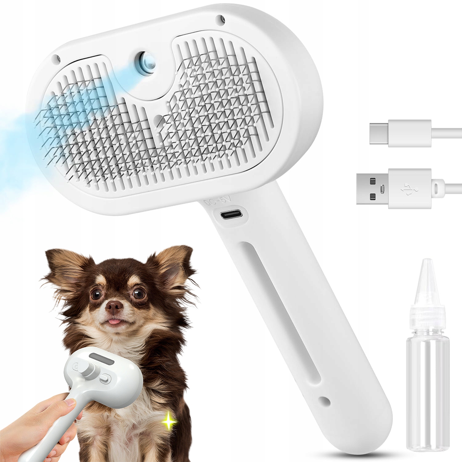 Levně Parní Kartáč Pro Kočky A Psy Samočistící Elektrický Pro Péči O Něj