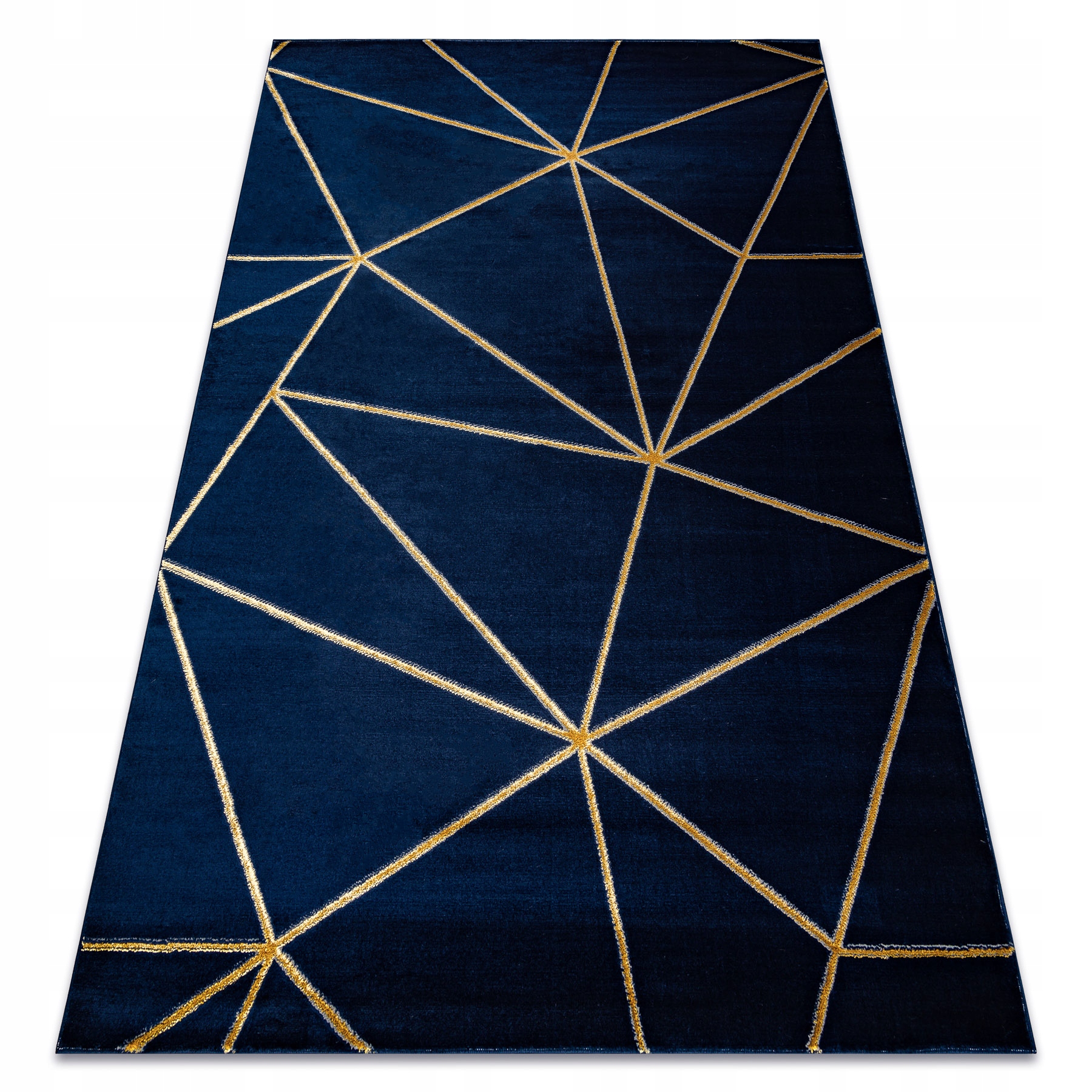 Stylowy Dywan Do Salonu Geometryczny granat Glamour 180x270 cm