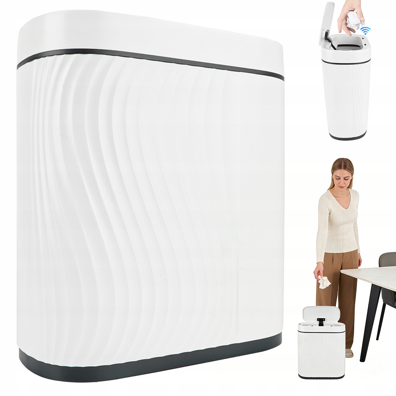 Automatický Odpadkový Koš Bezdotykový Se Senzorem 8 l Bílý