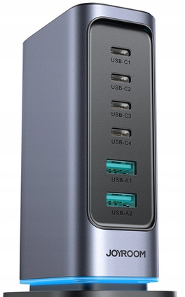 Nabíječka Joyroom JR-TCM02 Víceportová GaN 65W Tmavě Šedá