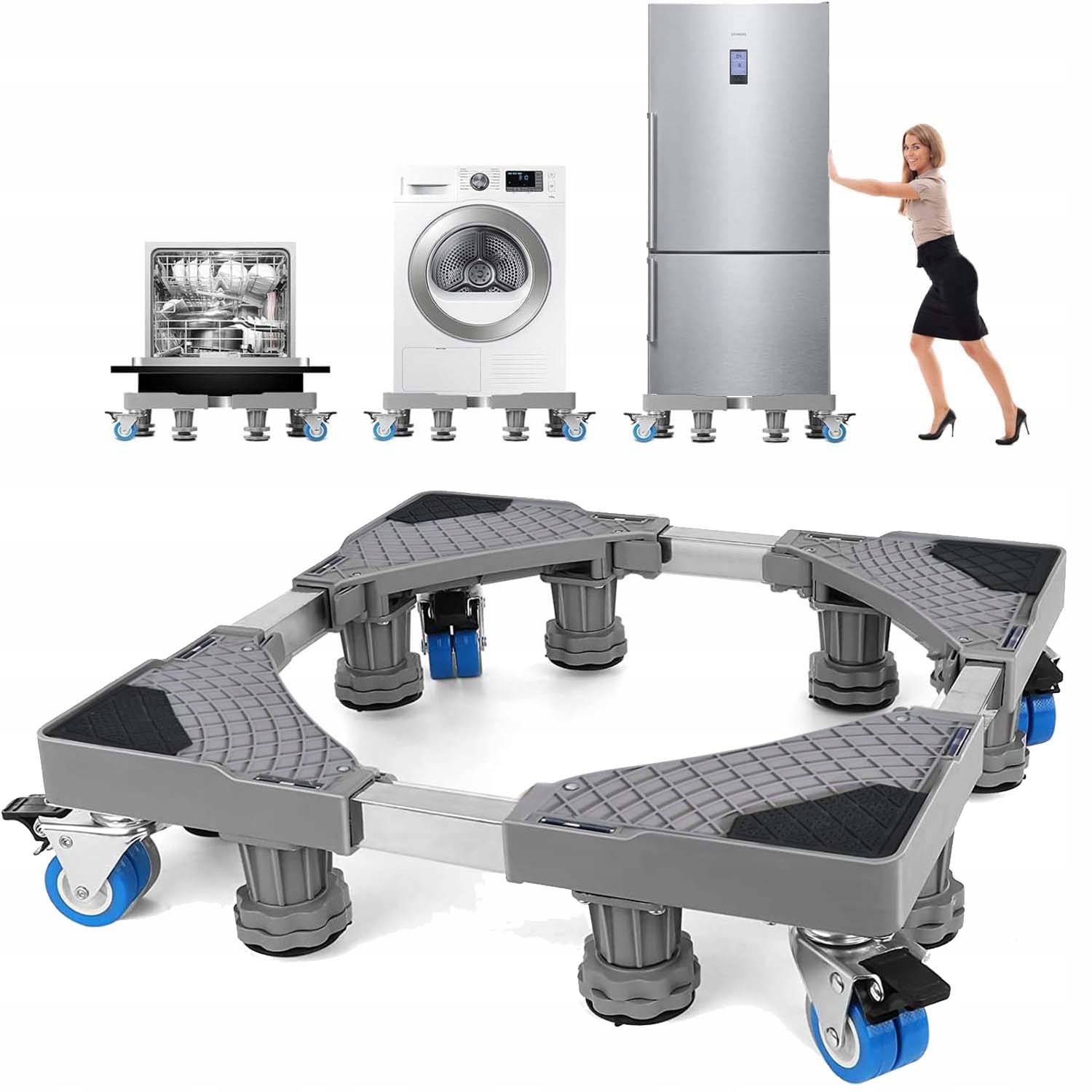 Mobilna Podstawka Z Kółkami Pod Lodówkę Stacjonarny Antypoślizgowa Silny