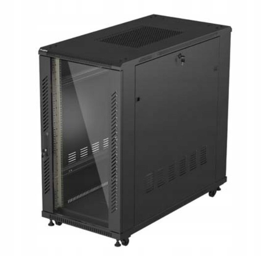 Lanberg Stojaca inštalačná skriňa 19'' 22U 600x1200 čierna dvere)