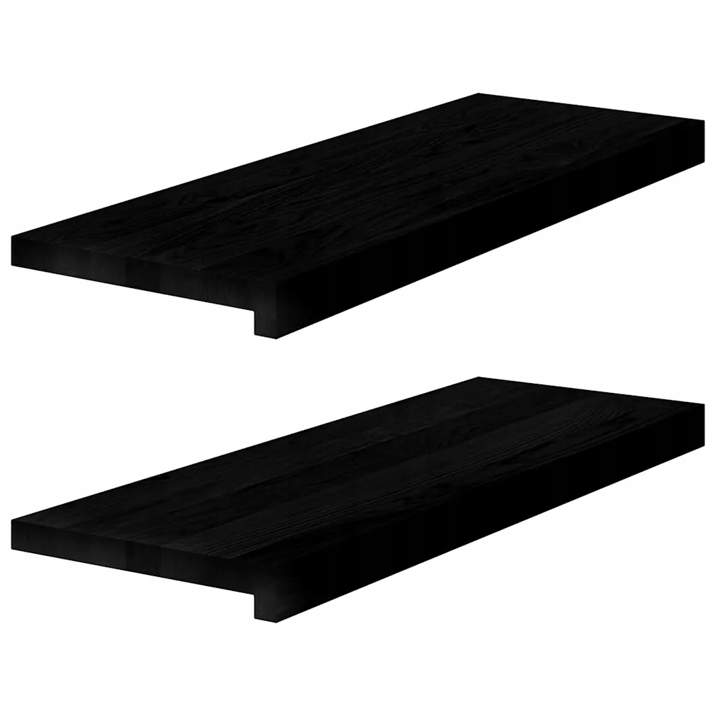 Okenní parapety 2ks tmavě hnědé 70x25x2 cm masivní dub Hnědá 4009181