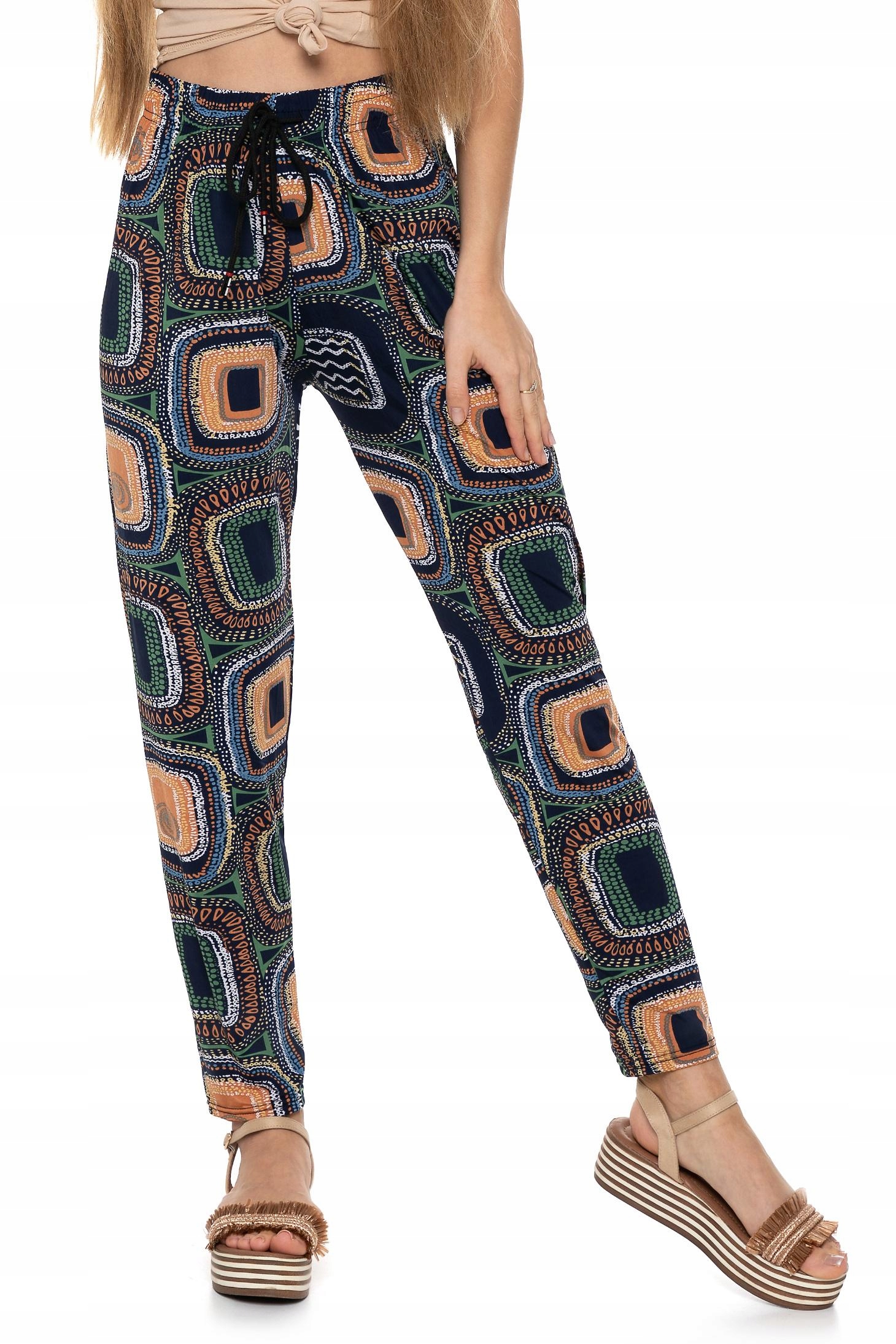 Alladynki Luźne Spodnie Damskie Haremki Proste Nogawki Pumpy S/M MORAJ Marka Moraj