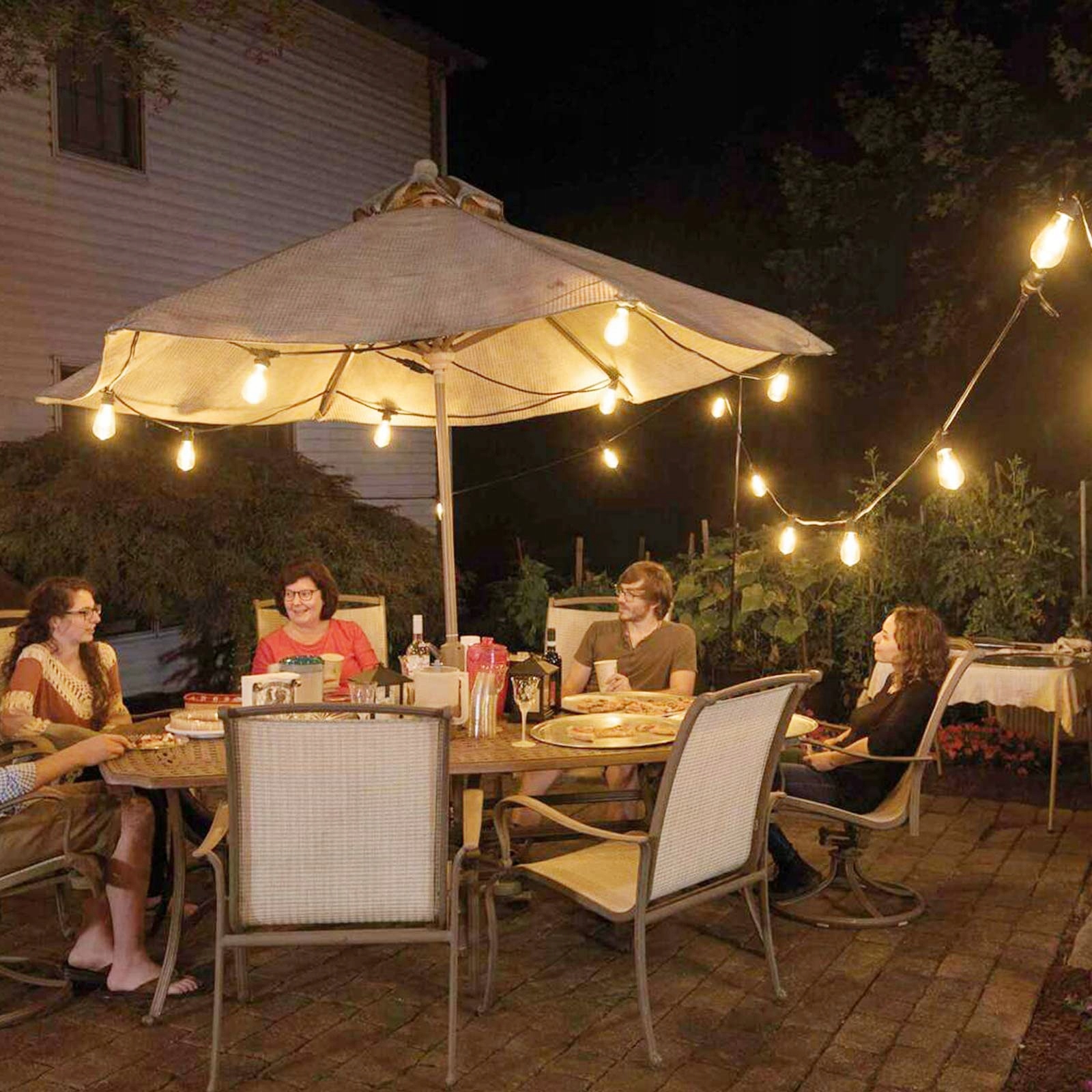 YUUCIO LED Łańcuch Zewnętrzny 18M 30+1 Żarówki IP44 Ogród Taras — miniatura 6