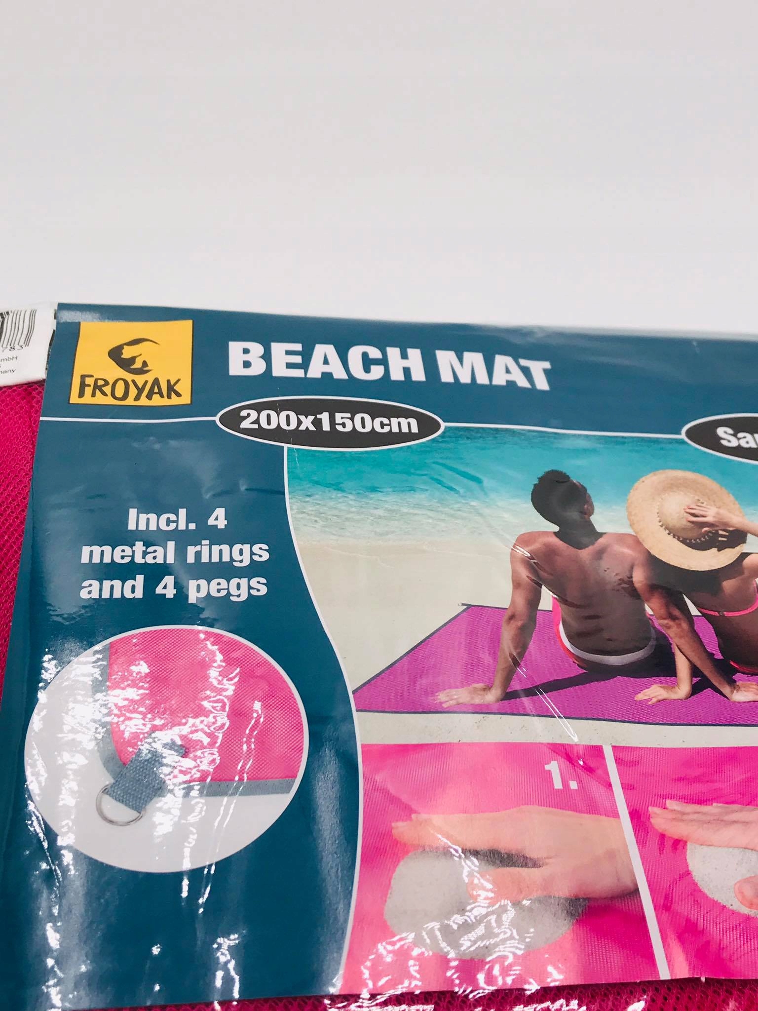 Mata plażowa Koc Bez Piasku Plaża Róż XL Mat KOC Rodzaj mata