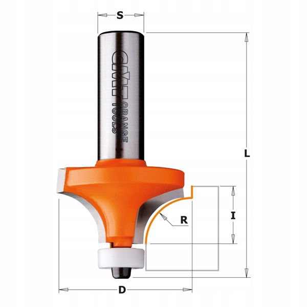 

Cmt Frez zaokrąglający do Corianu R6,3 /D25 S12 mm