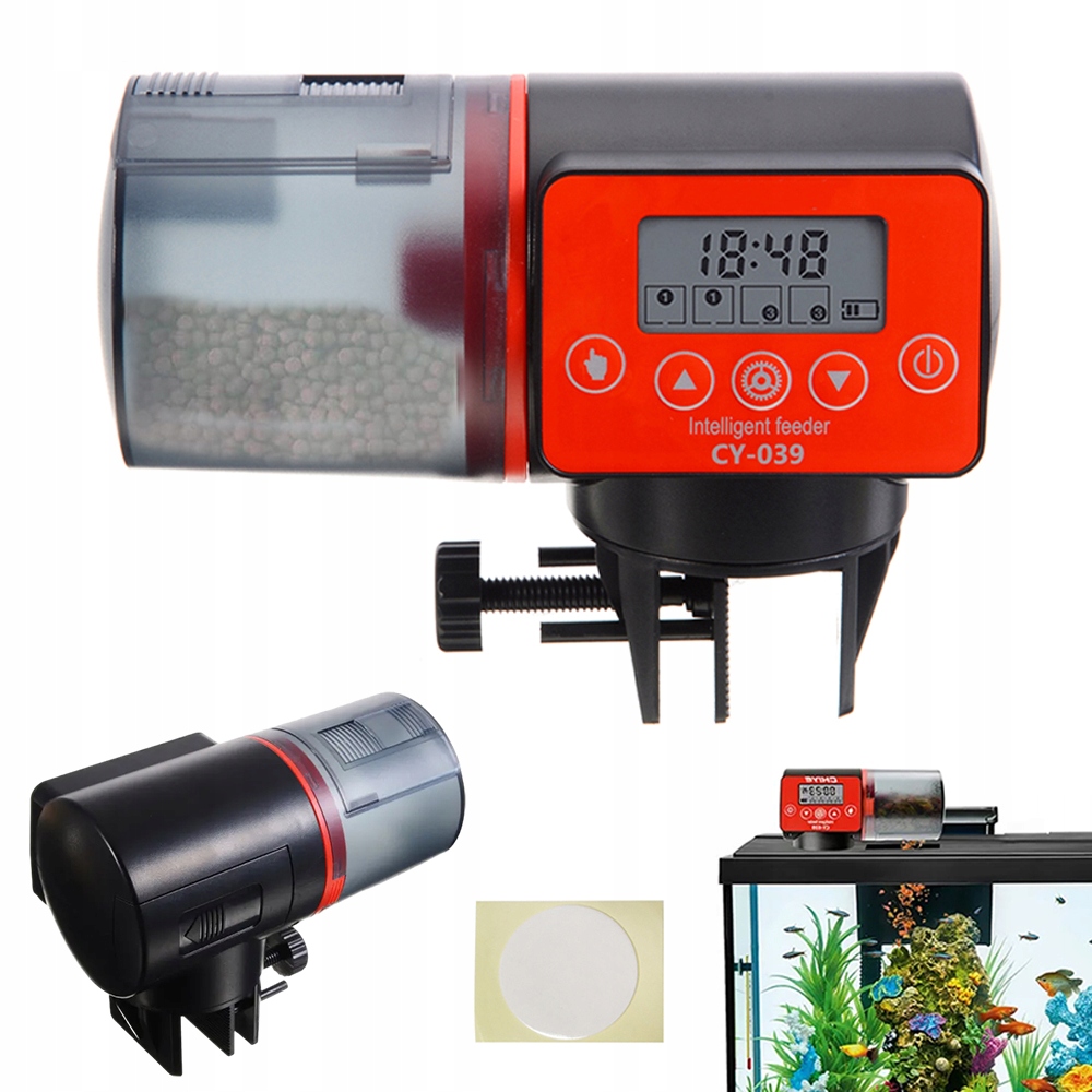 Automatické krmítko pro akvarijní ryby Dávkovač Krmiva 200 Ml