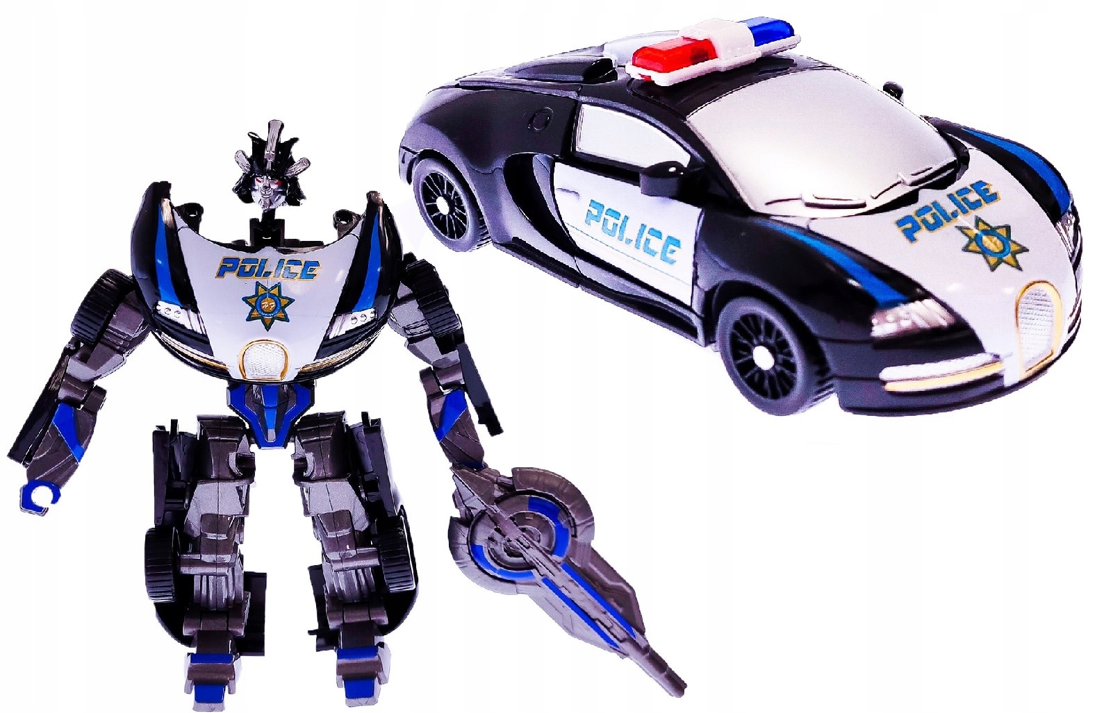 

Robot Pojazd Transformujący Policja Samochód