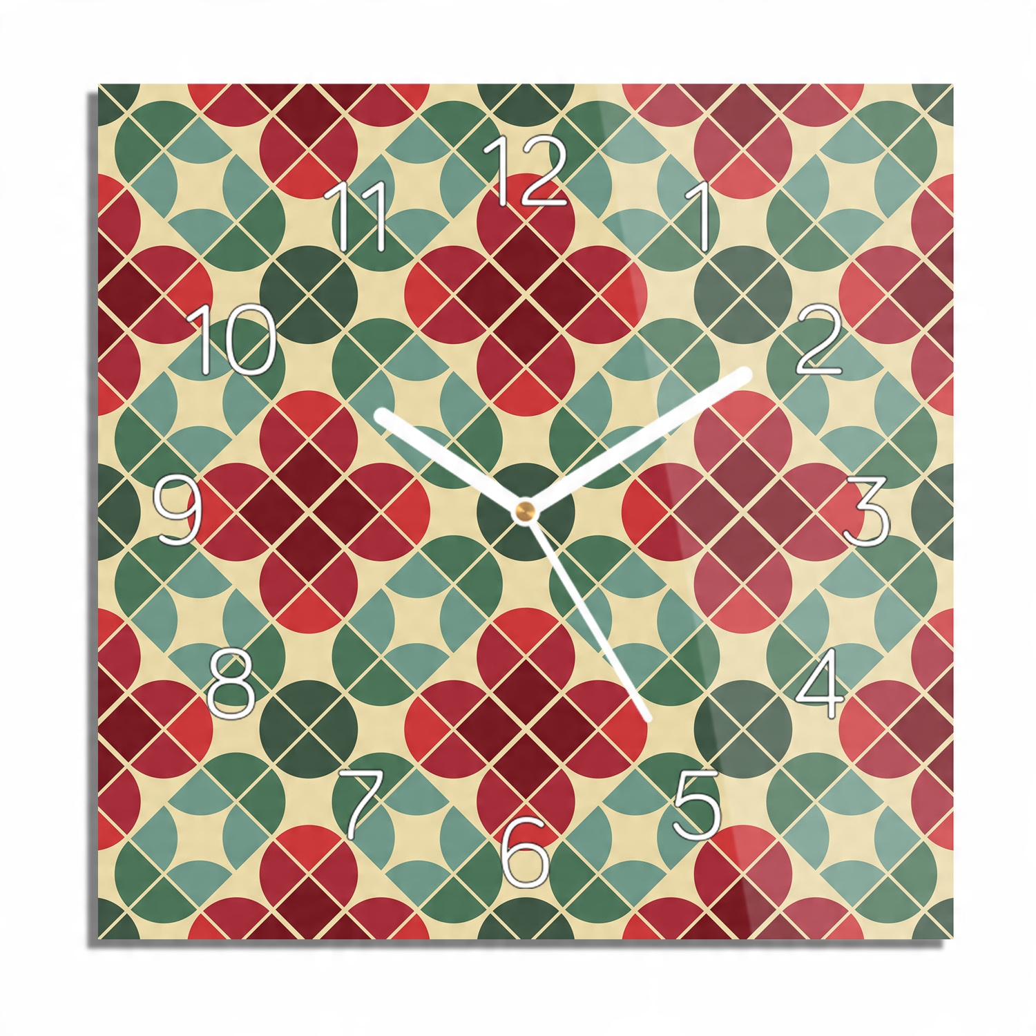 

Mozaika kwiaty wzór zegar na szkle do kuchni 30x30