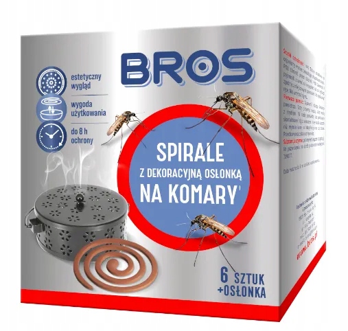 

Bros Spirale na komary Dekoracyjna Osłonka, 6 szt
