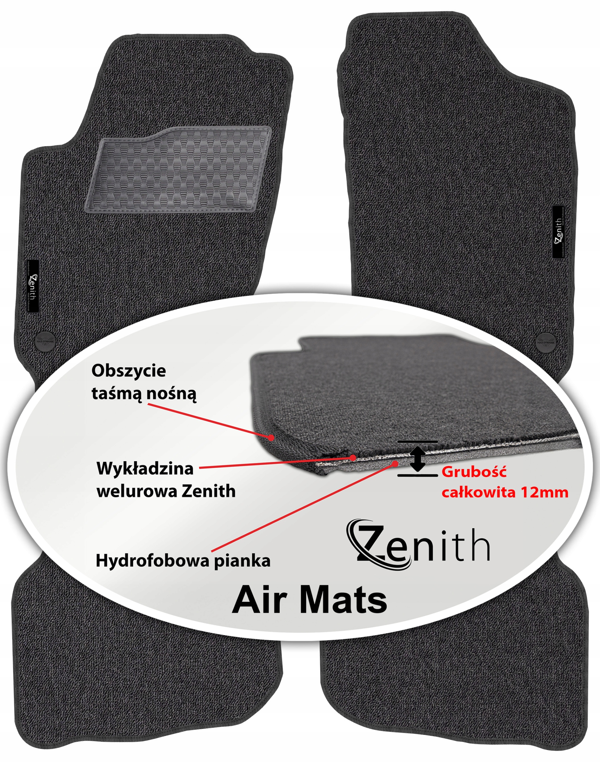 Seat Ibiza III 2002-2008 Velúrové koberčeky do auta Zenith Air Mats