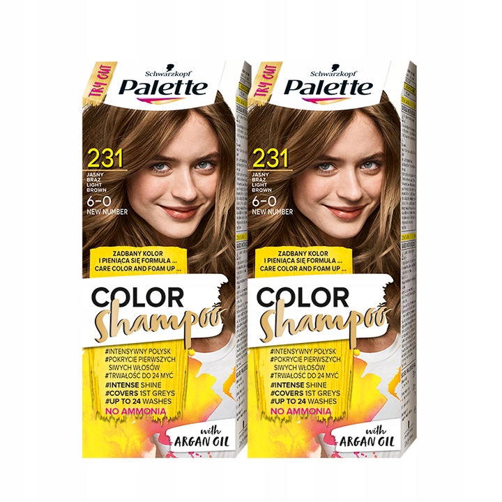 

Palette Szampon Koloryzujący 231 Jasny Brąz x 2