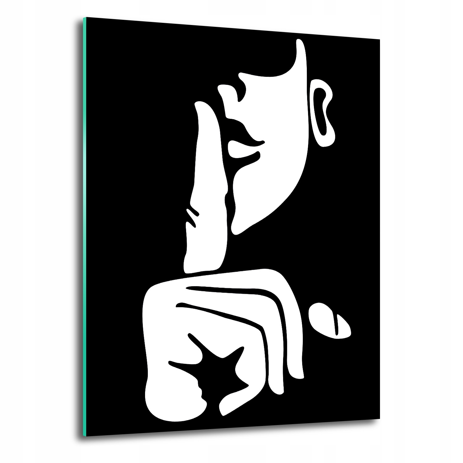 Obraz na skle na stěně Plakát ticho symbol 70x100