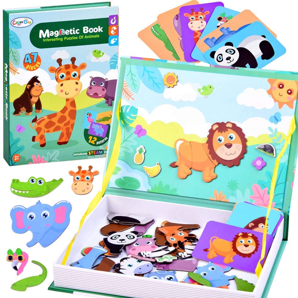 

Książka układanka magnetyczna Zwierzęta Zoo ZA3768