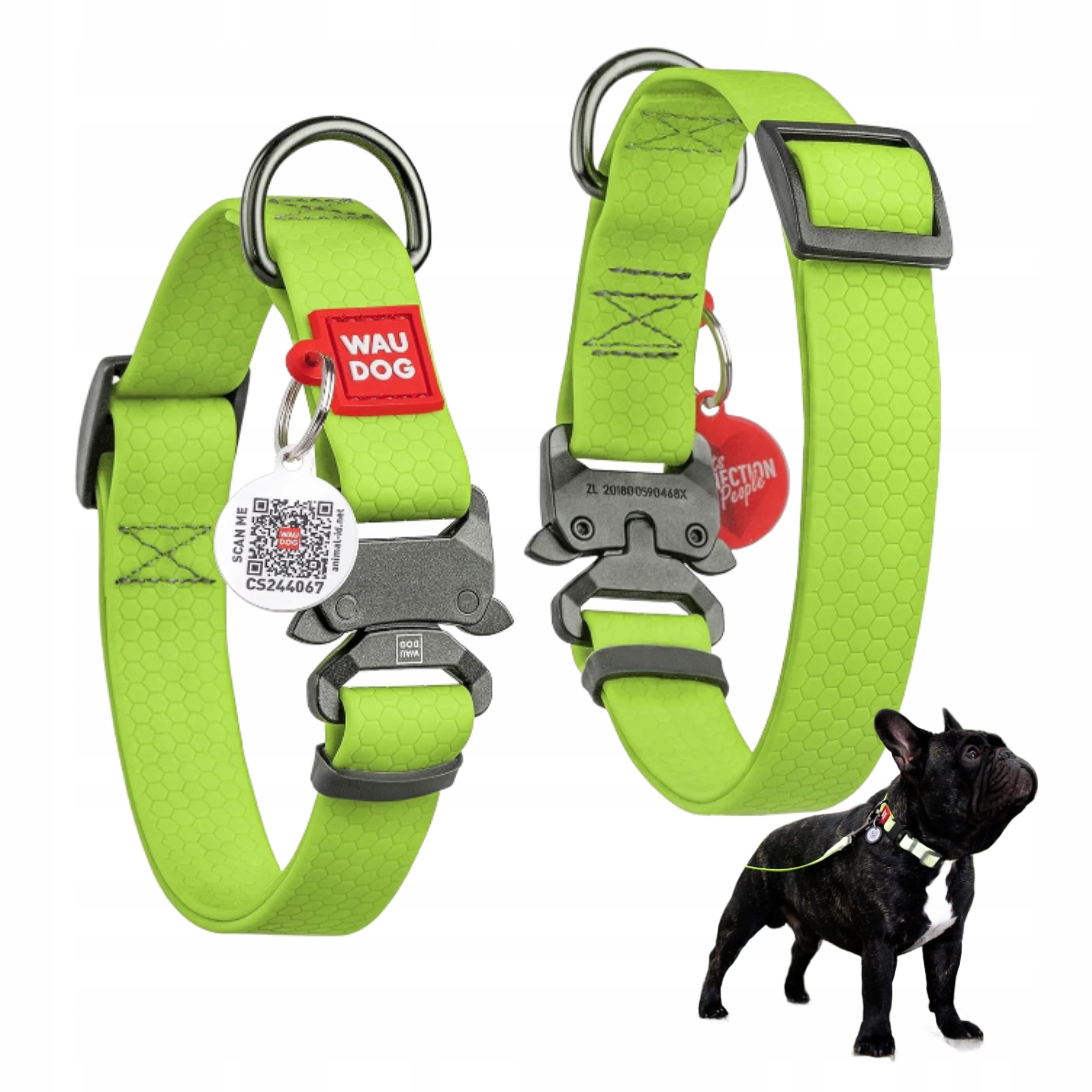 Voděodolná nastavitelná obojek pro malé střední psy 24-40 cm Štěňata