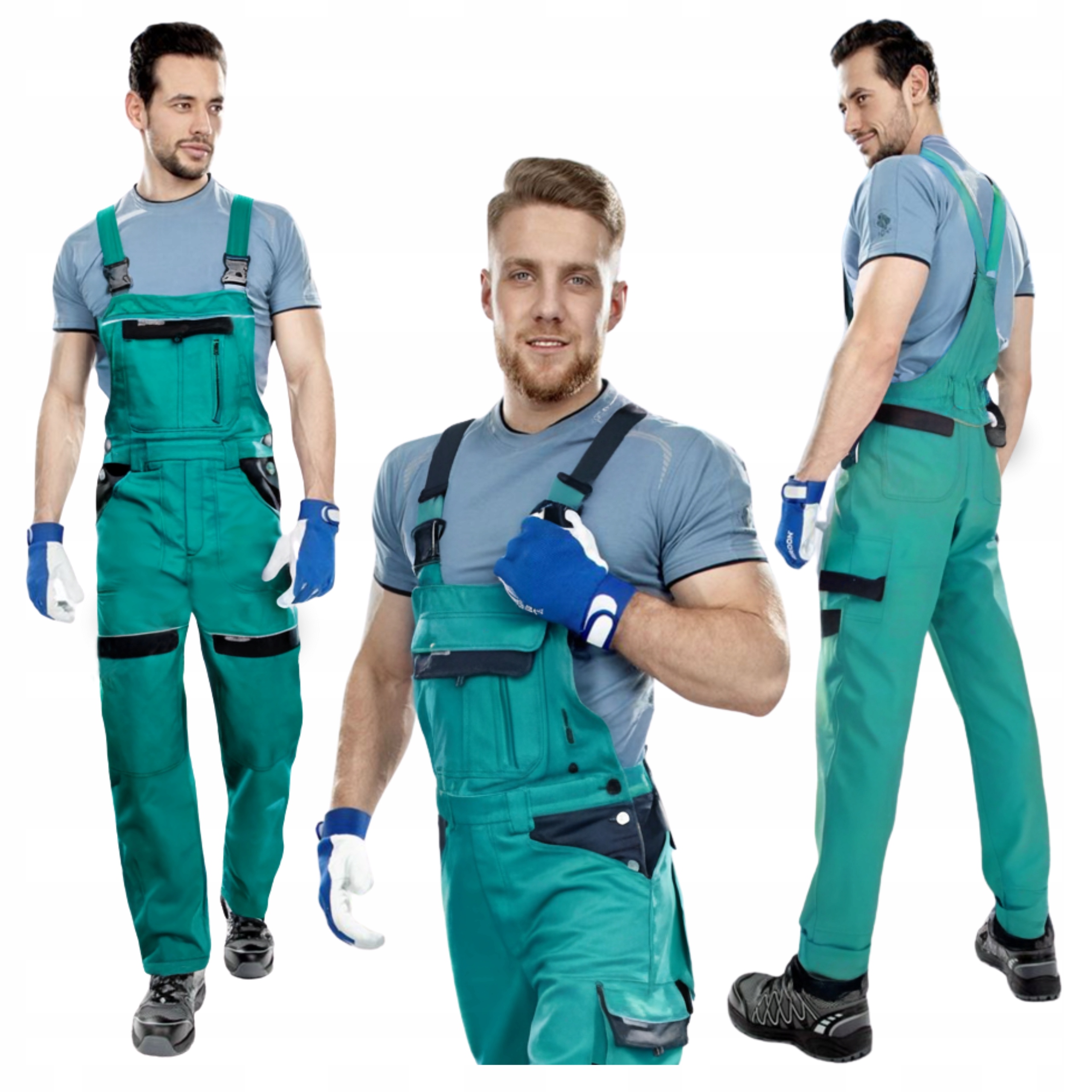 Ogrodniczki Robocze Spodnie Ochronne Do Pracy Bawełniane 100% Bawełna r.62