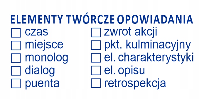

Elementy Twórcze Opowiadania pieczątka nauczycieli