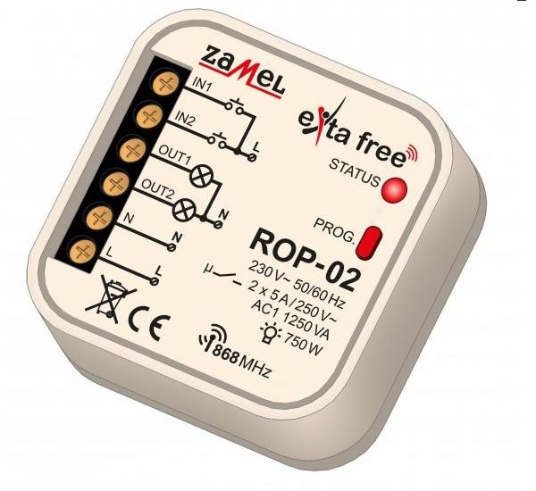 Exta Free rádiový přijímač 2-kanálový ROP-02 Zamel