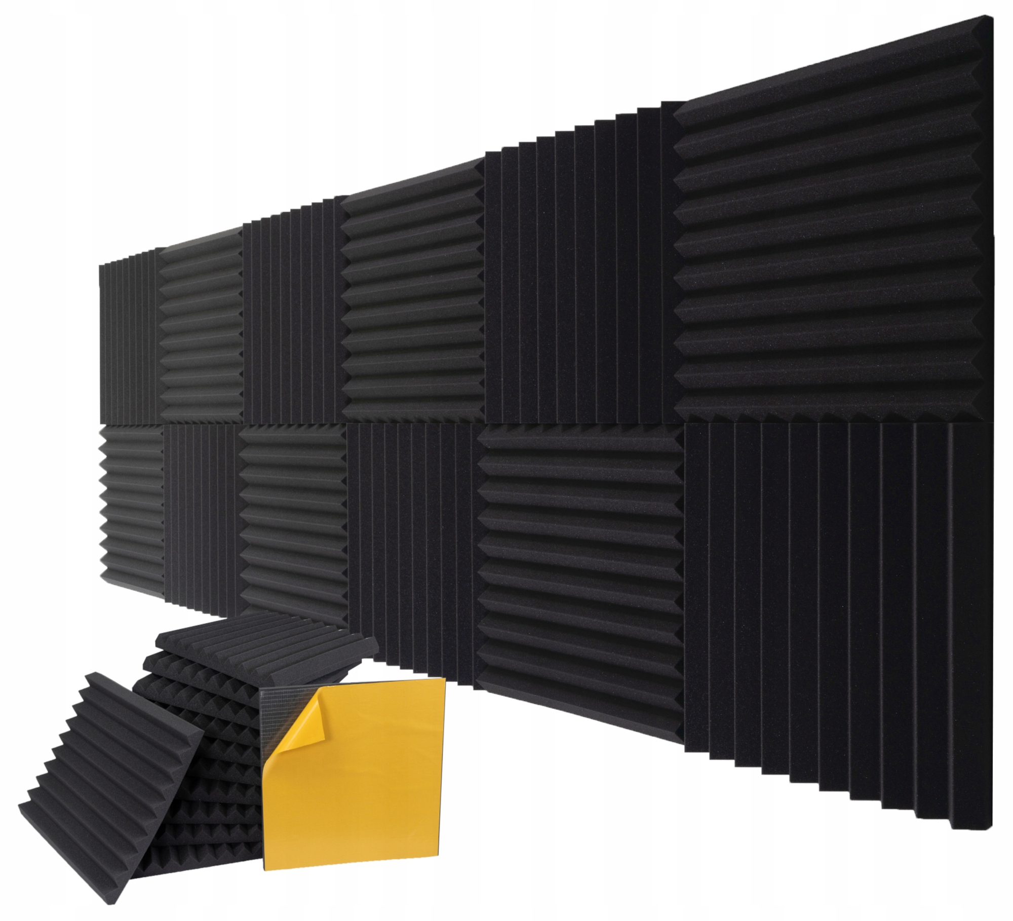 Sada akustických a dekoračních panelů 1x3 m Klíny sada Samolepící