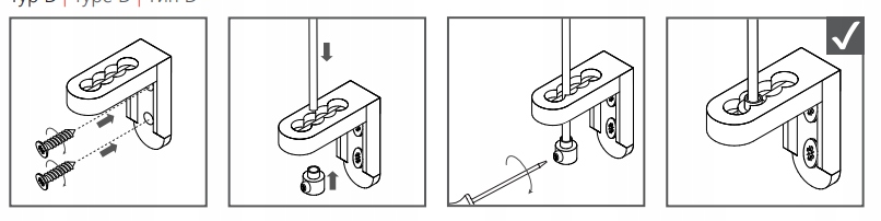 Żaluzje dolny uchwyt kątowy zaczep żyłki 2 szt. Marka inna