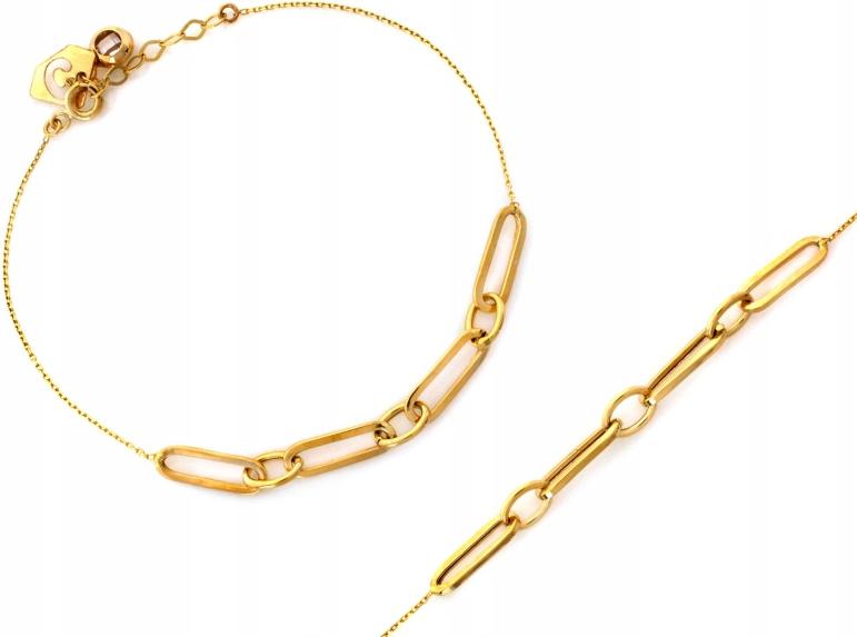 Zlatý náramek 585 jemný řetízkový vel. 19 je ideální jako dárek 14kt
