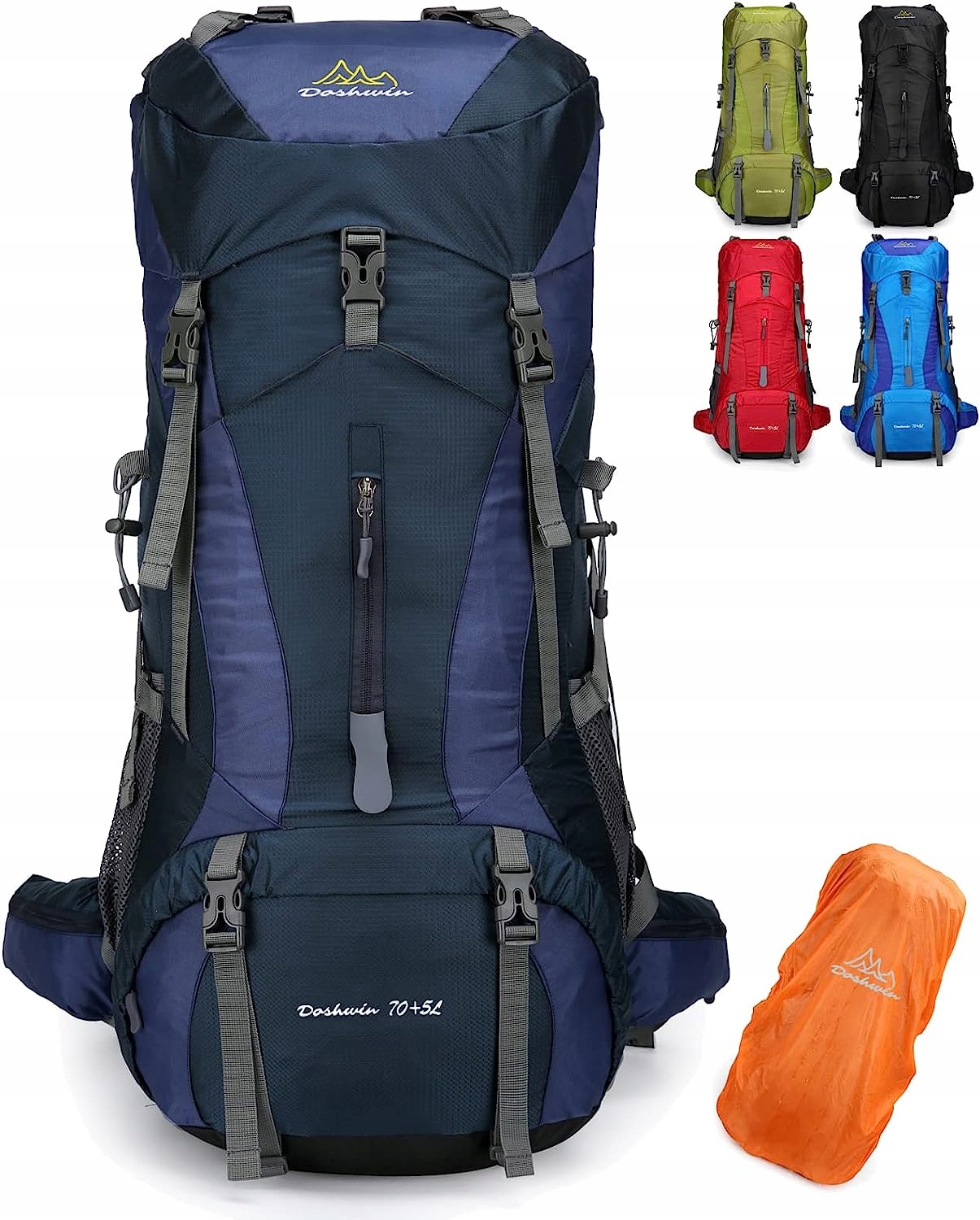 Plecak turystyczny Doshwin 70+5 61-80 l niebieski// Z2