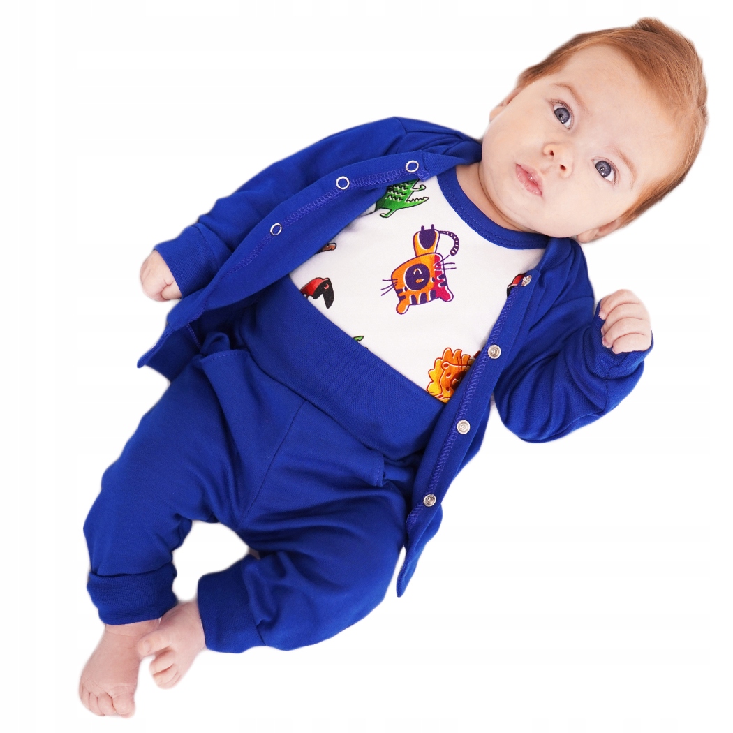 

Komplet body spodnie bomberka r.80 chabrowy Zoo