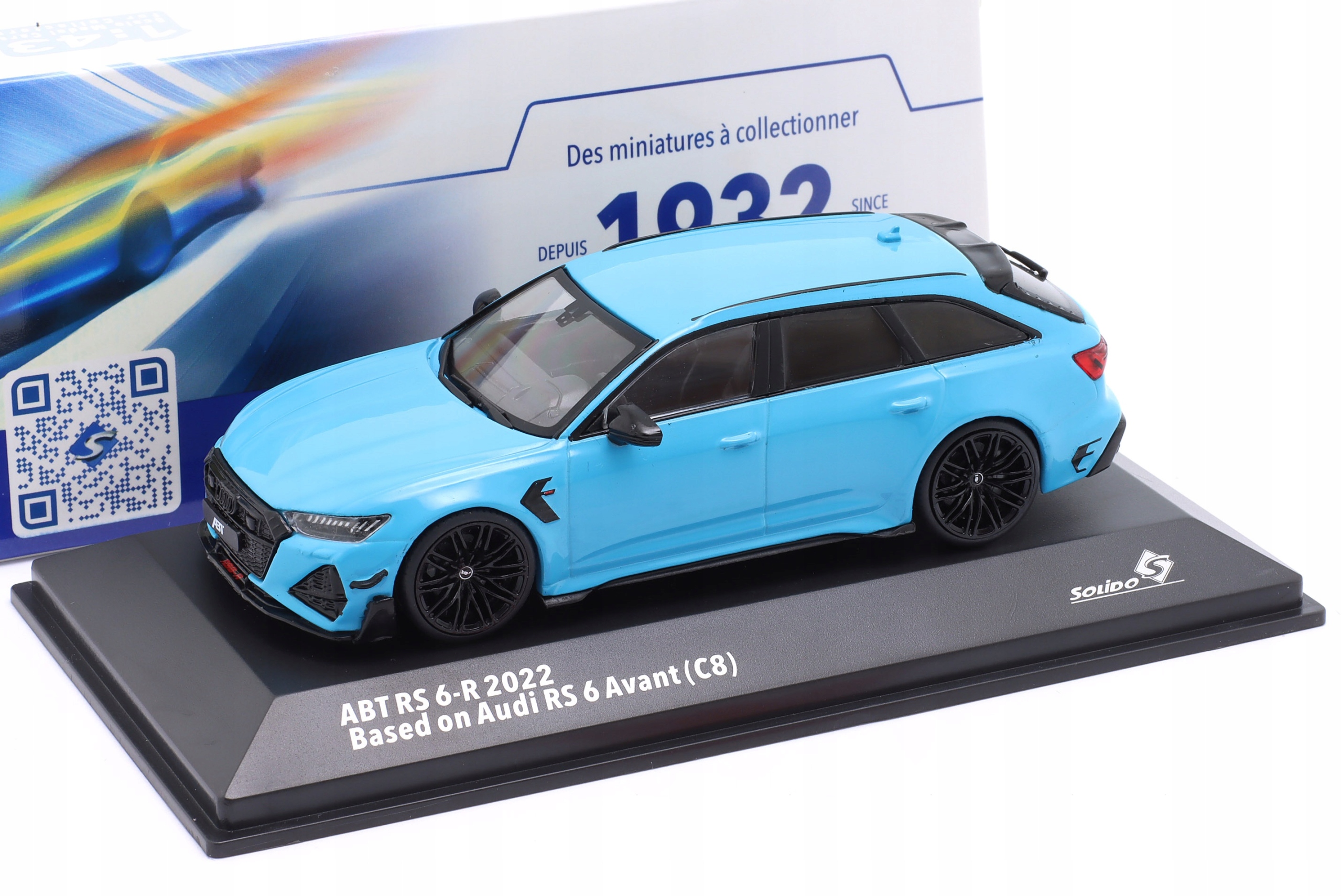 Solido Audi RS6-R (C8) Abt 2022 Miami Blue 1:43