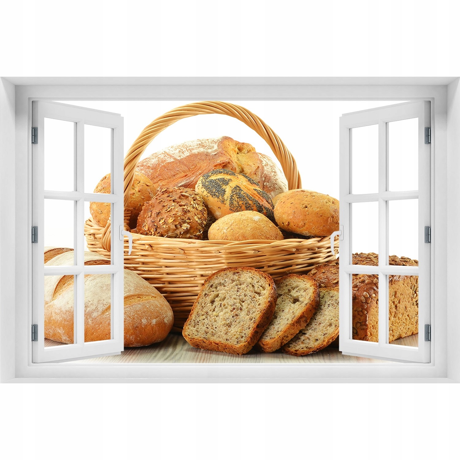 

Naklejka 3D Okno samoprzylepne Pieczywo w koszu