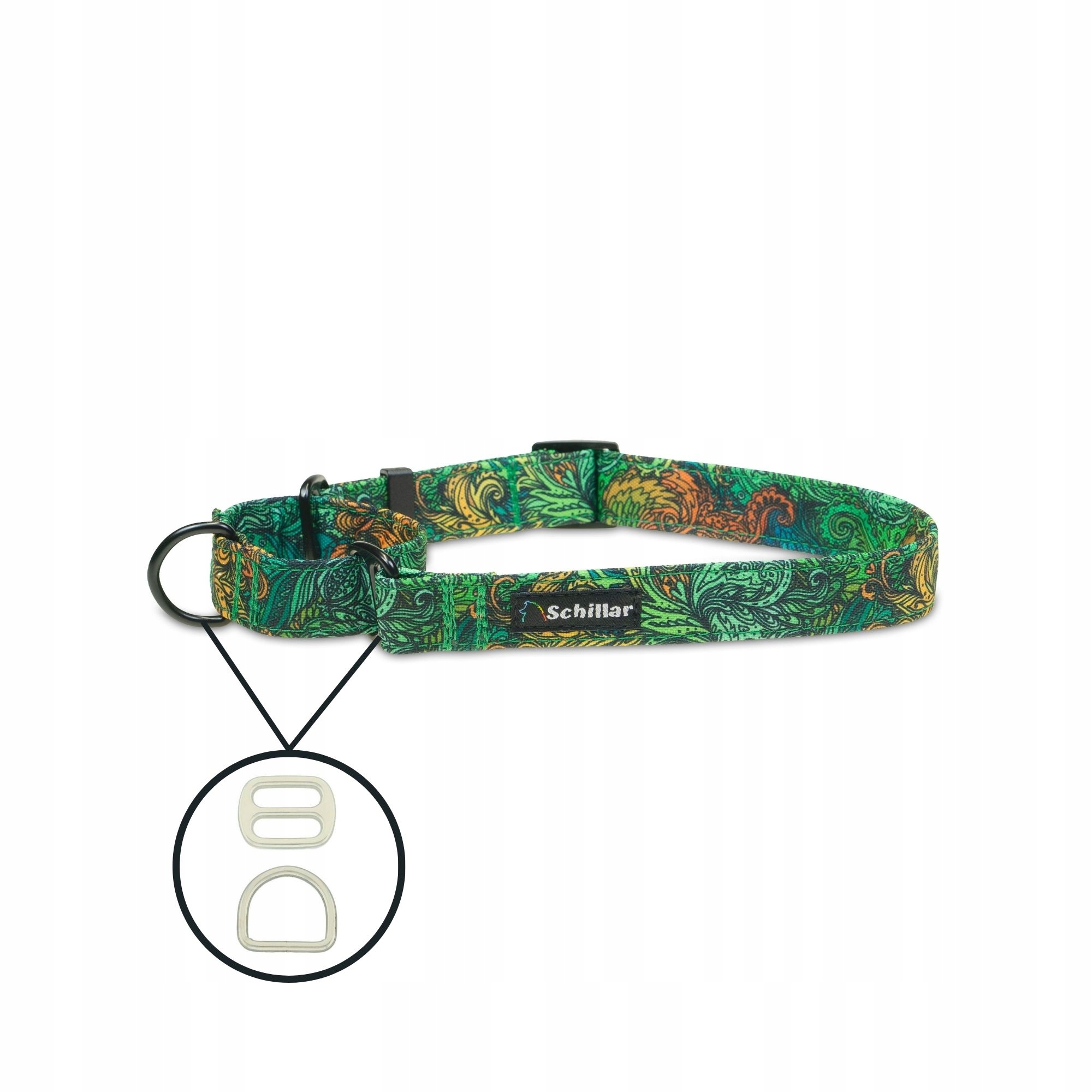 Levně Martingale obojek pro velkého psa zelený wavy grass L XL 40-60 cm