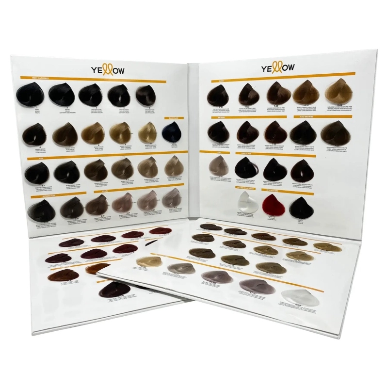 Alfaparf Yellow paleta karta kolorów farb do włosów 2022 wzornik farb