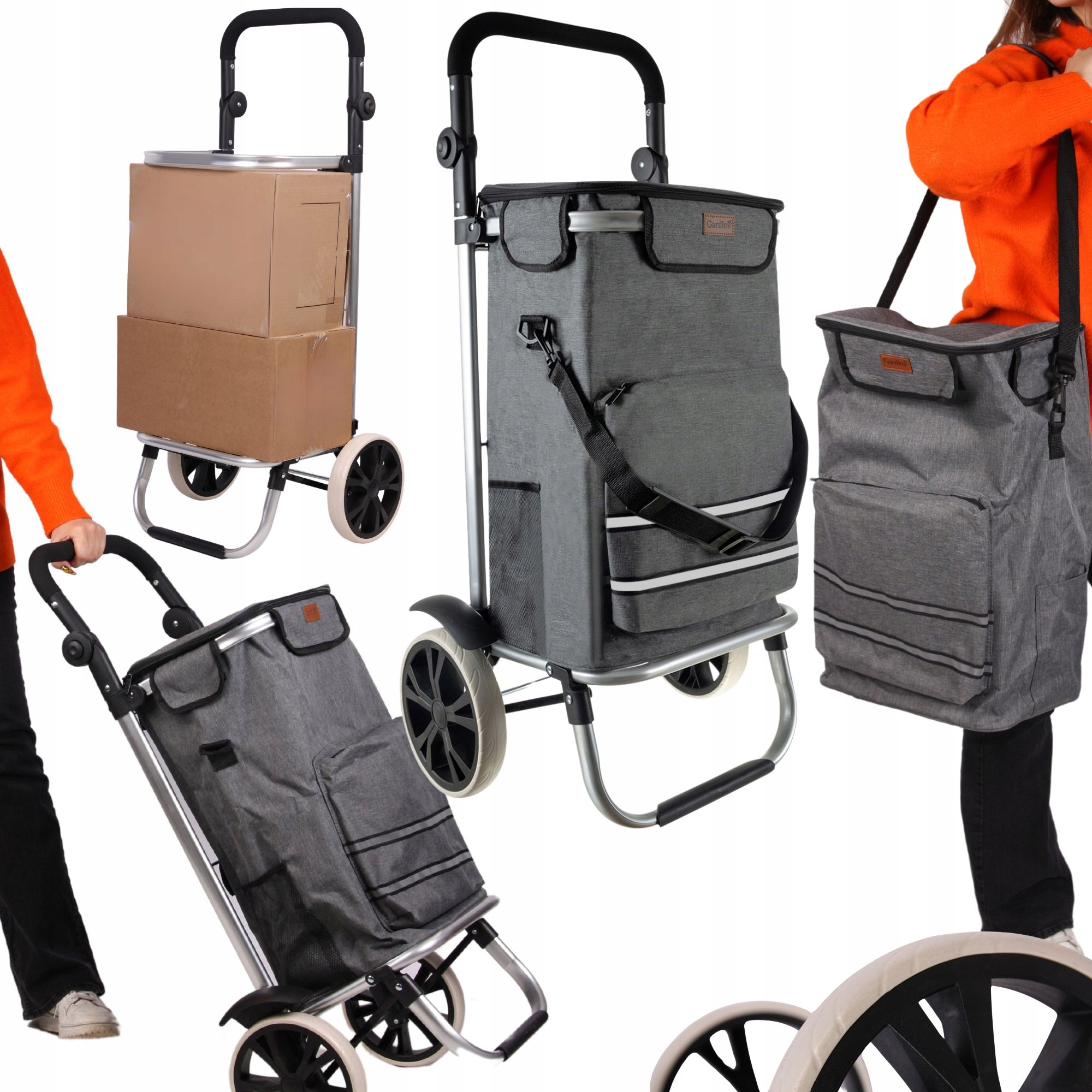 Nákupní Vozík Na Kolečkách Nákupní Taška Termo Kapsa Skládací Lehká