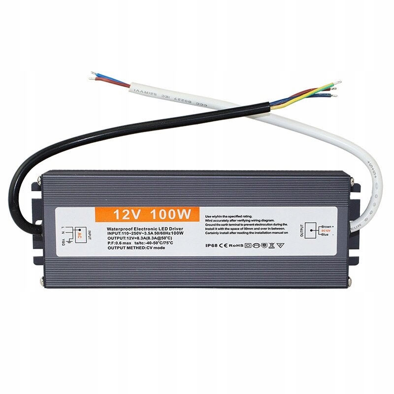 

Zasilacz Hermetyczny Wodoodporny Led 12V 100W IP67