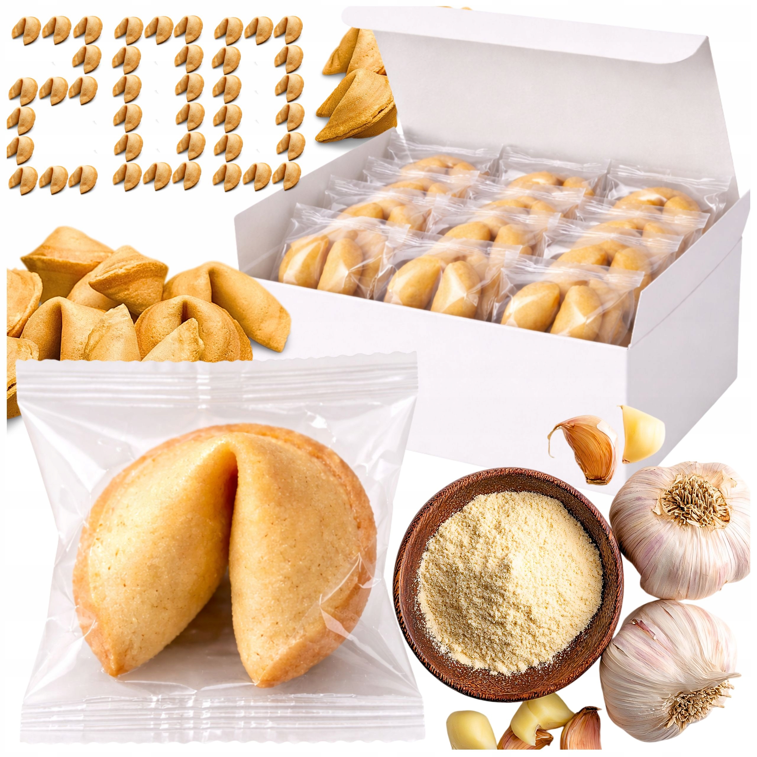 Ciasteczka z Wróżbą Czosnkowe Podziękowanie Gości Gift Upominek 200