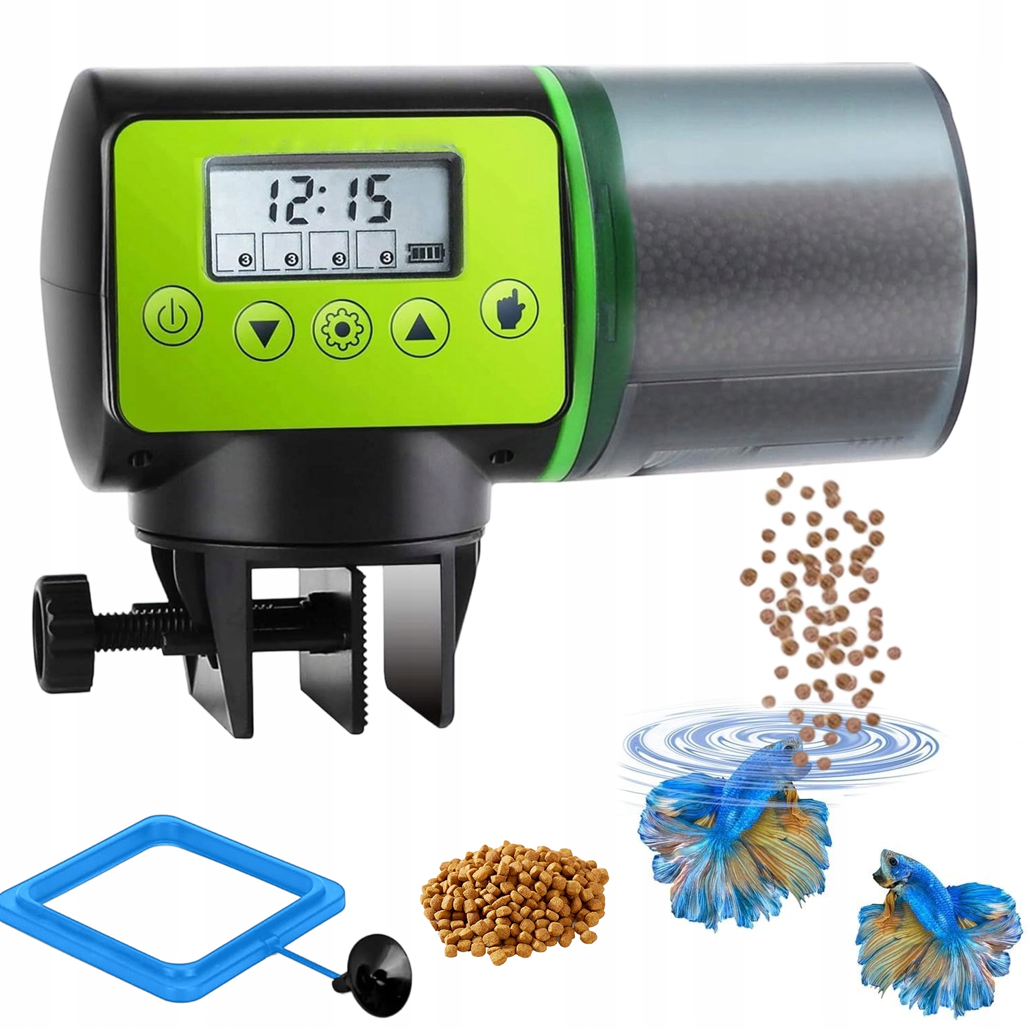 Levně Automatické Krmítko Pro Ryby Do Akvária 200 ML LCD Obrazovkou Praktické