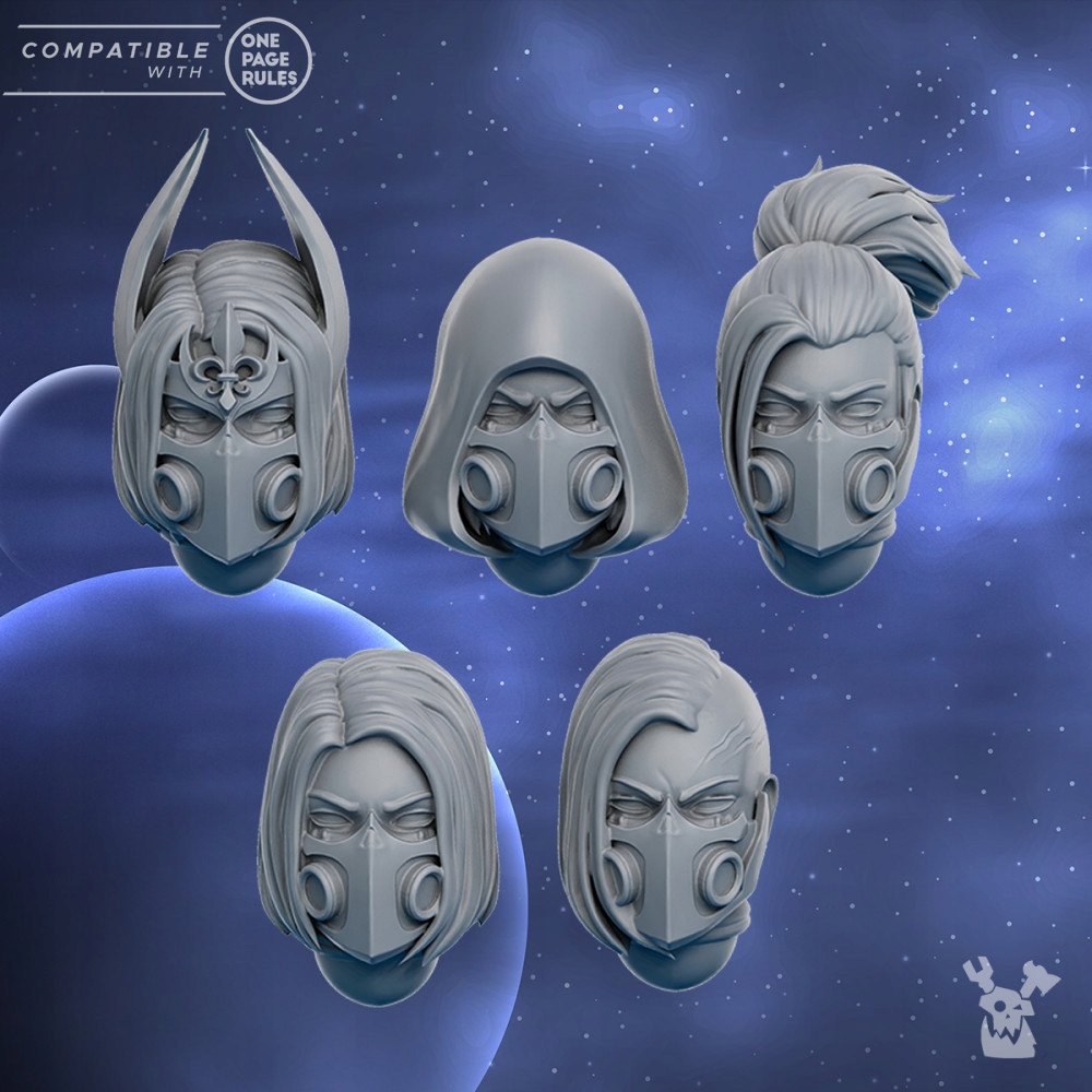 Silver Moon Daughters Heads Set x5 DakkaDakkaStore