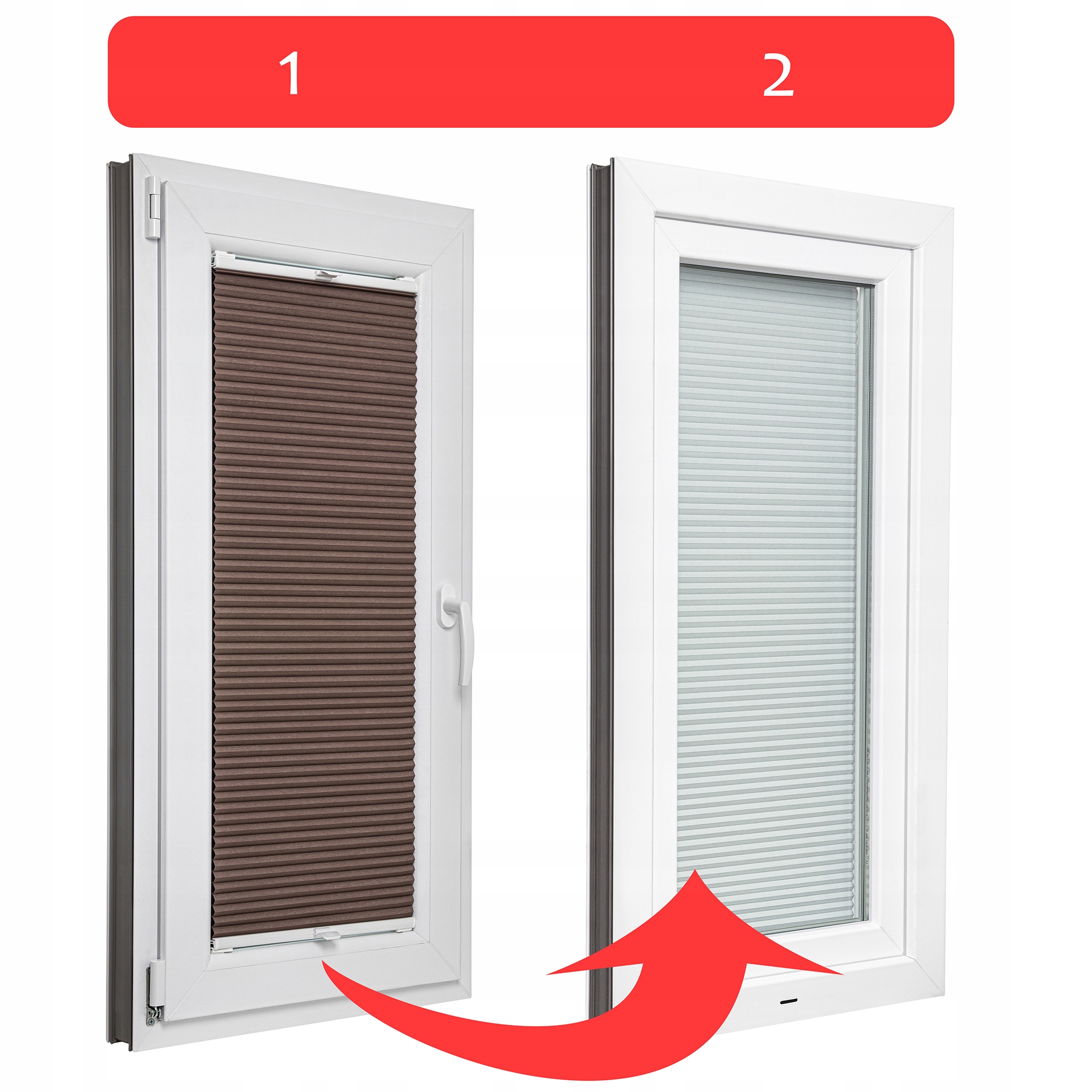 Plisa Ecru Bezinwazyjna Termo Zaciemnia 83x150 cm Typ montażu bezinwazyjny