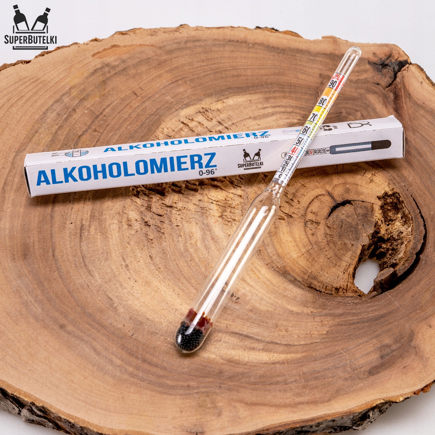 ALKOHOLOMIERZ MIERNIK ALKOMIERZ DO WINA WSKAŹNIK ZAWARTOŚCI ALKOHOLU 0-96% Kod producenta ALKOHOLOMIERZ_ROSYJSKI