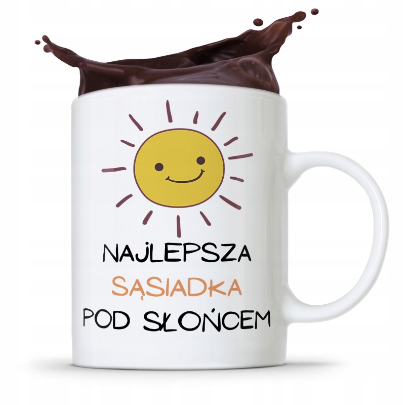 DLA SĄSIADA SĄSIADKI KUBEK NA PREZENT NA URODZINY z Nadrukiem ze Zdjęciem