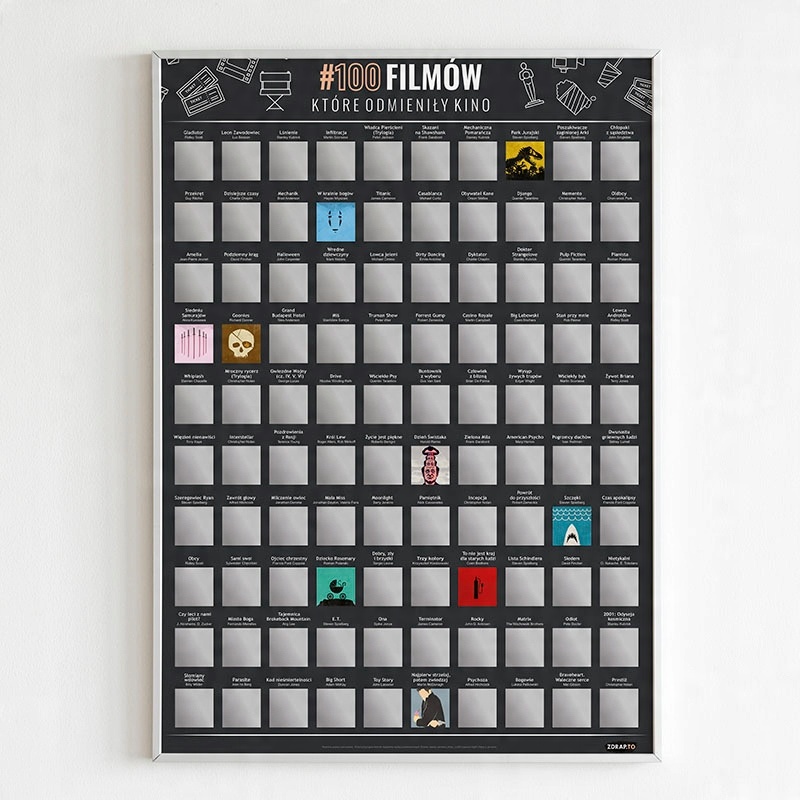 

Plakat zdrapka 100 filmów do zobaczenia 48 x 68 cm