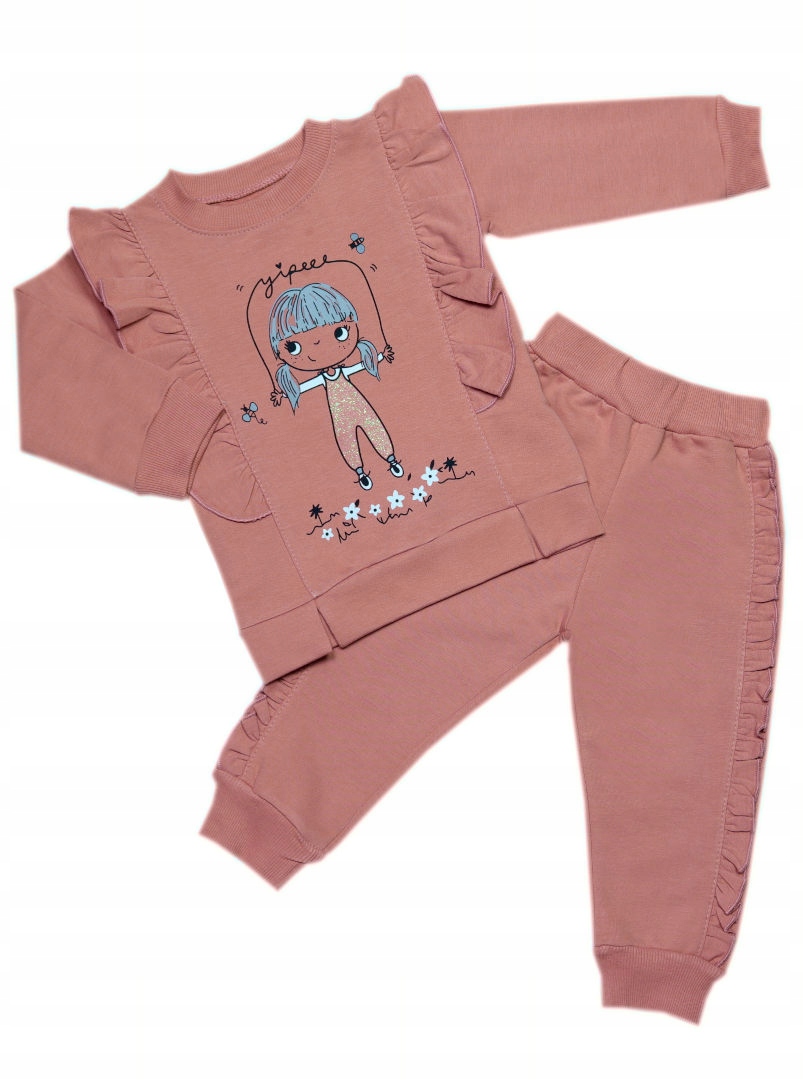 

Komplet dresowy dziewczęcy bluza + spodenki 92