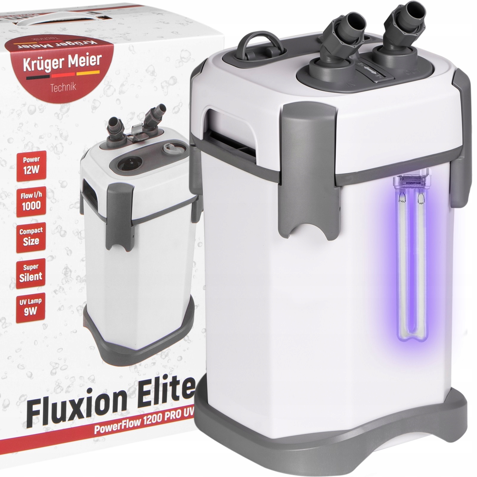 Levně Kruger Meier Fluxion Elite 1200 Uvc Pro – vnější filtr s Uv lampou