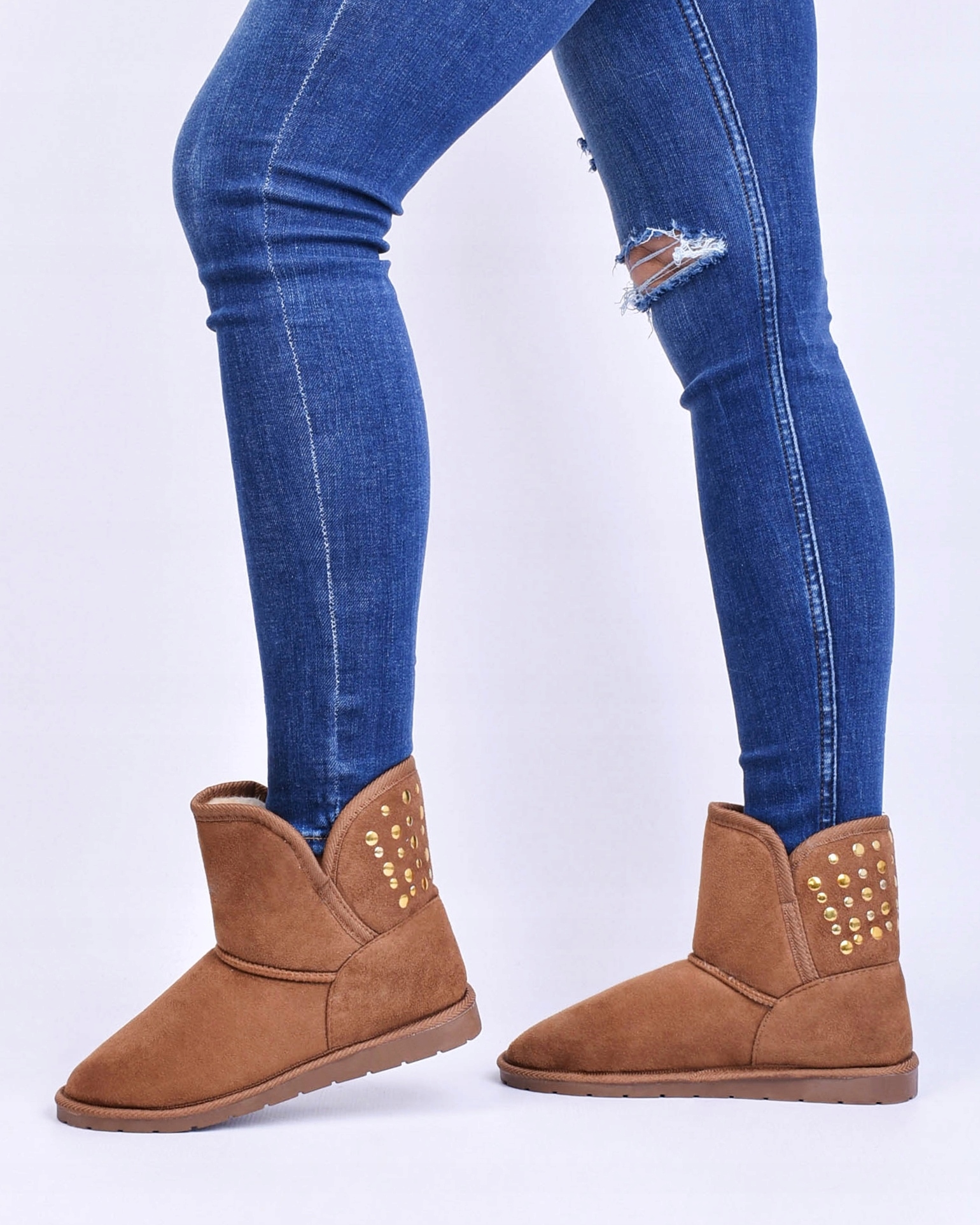 OCIEPLANE EMU BOTKI DAMSKIE ŚNIEGOWCE ZAMSZOWE Marka bez marki