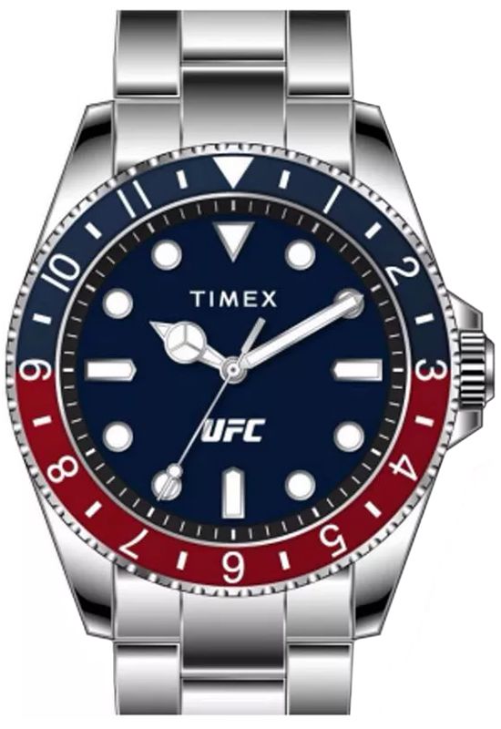 Stříbrné ručičkové pánské hodinky Timex TW2V56600 Ufc Gravírování Bonus