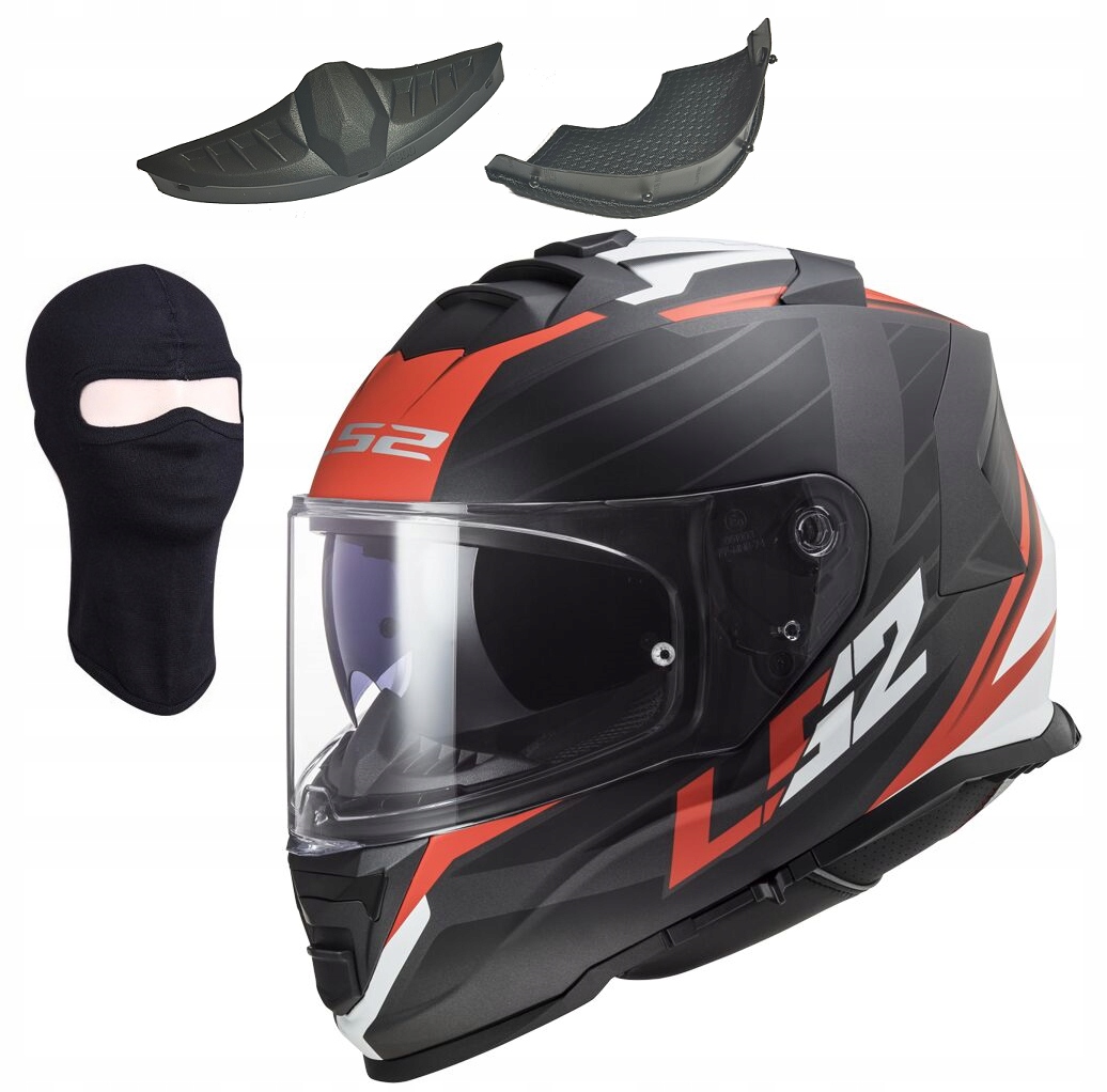 LS2 FF800 Storm II Nerve Matt Black Red športová prilba s blendou M Zadarmo